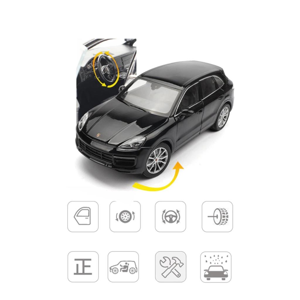 Welly 1/24 Porsche Cayenne Turbo Alloy Miniature Toy Car Model Diecast Metal Static Scale Model Car Kid Toy Vehicle Gifts