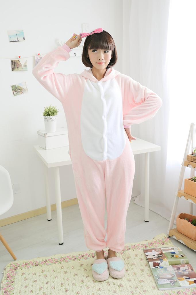 dorawithme Pig Cosplay Pajamas for Adults, Pig Kigurumi Pajamas, Loungewear Costume for Halloween and Christmas, Unisex (Pink, Size XL)