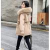 Autumn and Winter Parka Mid To Long Down Coat, Cotton Jacket Adding Velvet and Thickening Cotton Coat, Warm and Casual Cotton Jacket