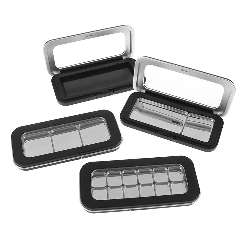 Leere magnetische Kosmetikpalette 1/2/3/4/6/7/12 Fächer Eisenplatte Lidschatten Rouge Lippenstift DIY Make-up Box