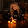Halloween LED Hand Candles Pack - Flickering Flameless Tea Lights for Party Decorations and Night Light