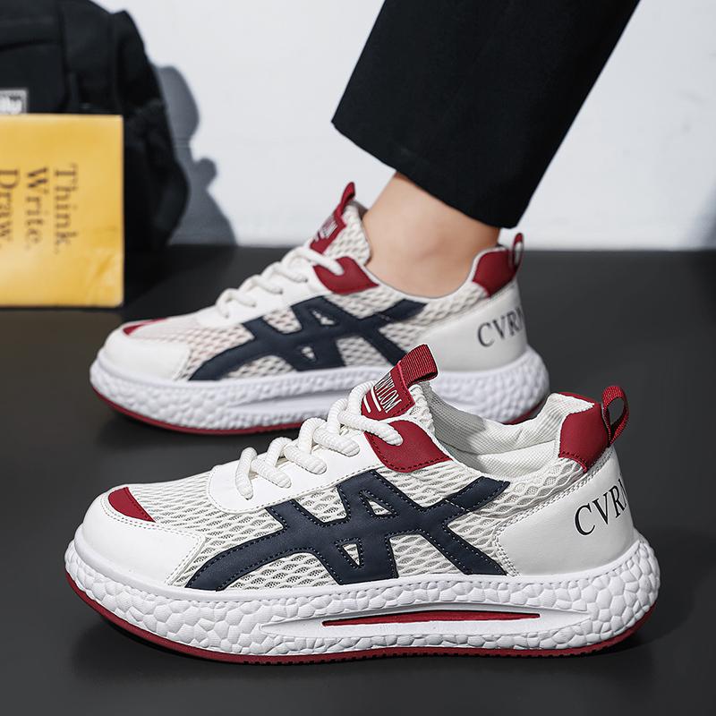 New Fashion Men 's Four Seasons Comfortable Thick Sole Shoes Students BoysTrending Soft Sole Breathable Casual Running Sneakers