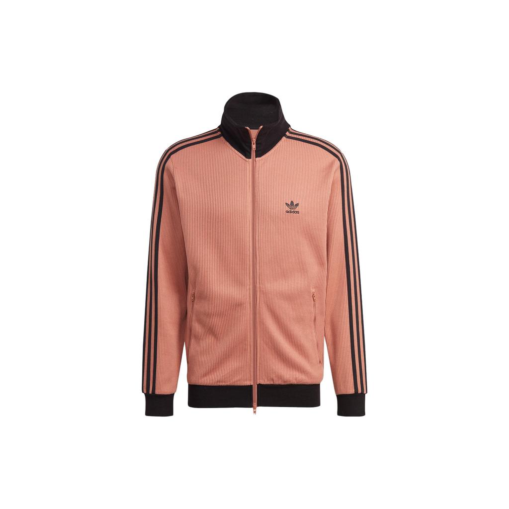 Adidas Originals Americana Vintage Series Logo Embroidery Side Stripe Jacket Men Jackets Rock-Layer-Brown HS2081