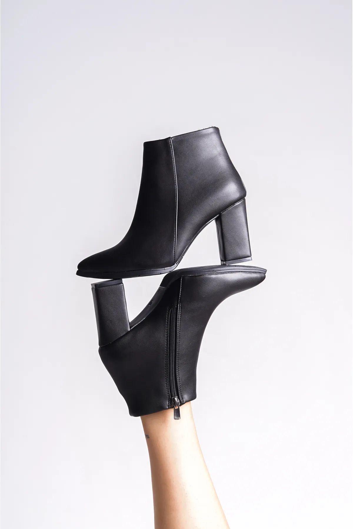 

Женские модные роскошные ботинки ручной работы на коротком каблуке специального дизайна 36 чёрный