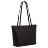 Coach Fiona 24 Gold Logo Zip Closure Recycled Leather Shoulder Bag Medium Women's Black