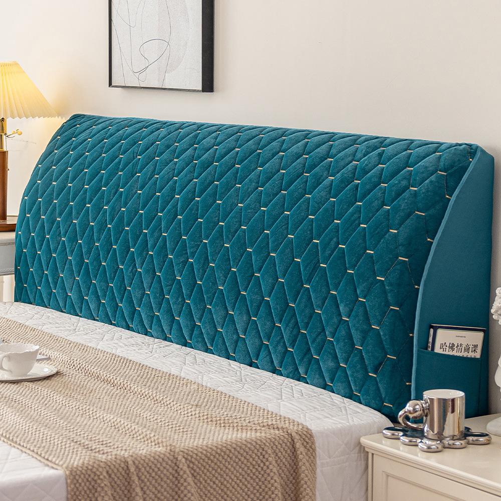 Verdickte Bettkopfabdeckung Nordische Weiche Kopfteilabdeckungen Einfarbige Waschbare Bettkopfabdeckung Schlafzimmer Rückenlehne Staubschutzabdeckung