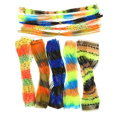 Bimoo Multi-colored Fly Tying Silicone Skirts Spinnerbait Buzzbait Rubber Jig Lures Soft Squid Skirts 5 Patterns