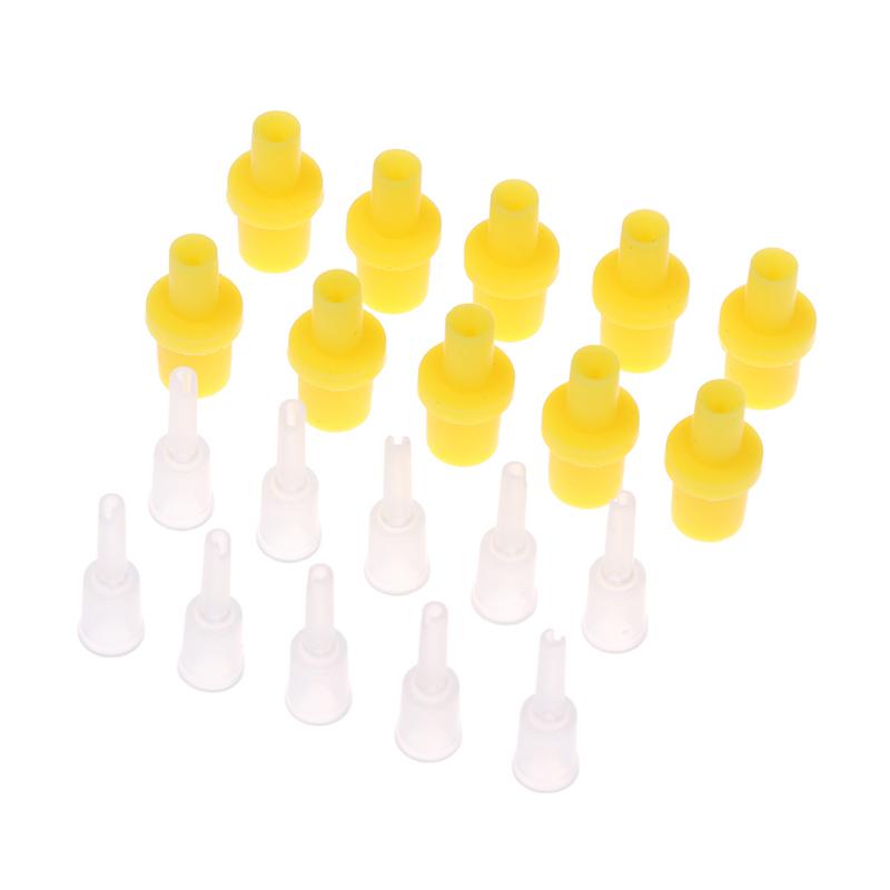 10Pcs Syringe Silicone Pumping Air Hollow Joint Part Connector Ciss Inkjet Cartridge Cleaning Tool