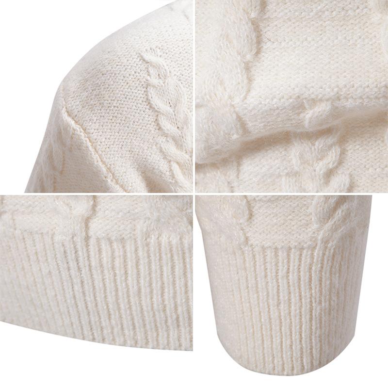 Autumn and Winter Sweater Knitted Sweater Daily Versatile Youth Fashion Jacquard Crew Neck Warm Sweater