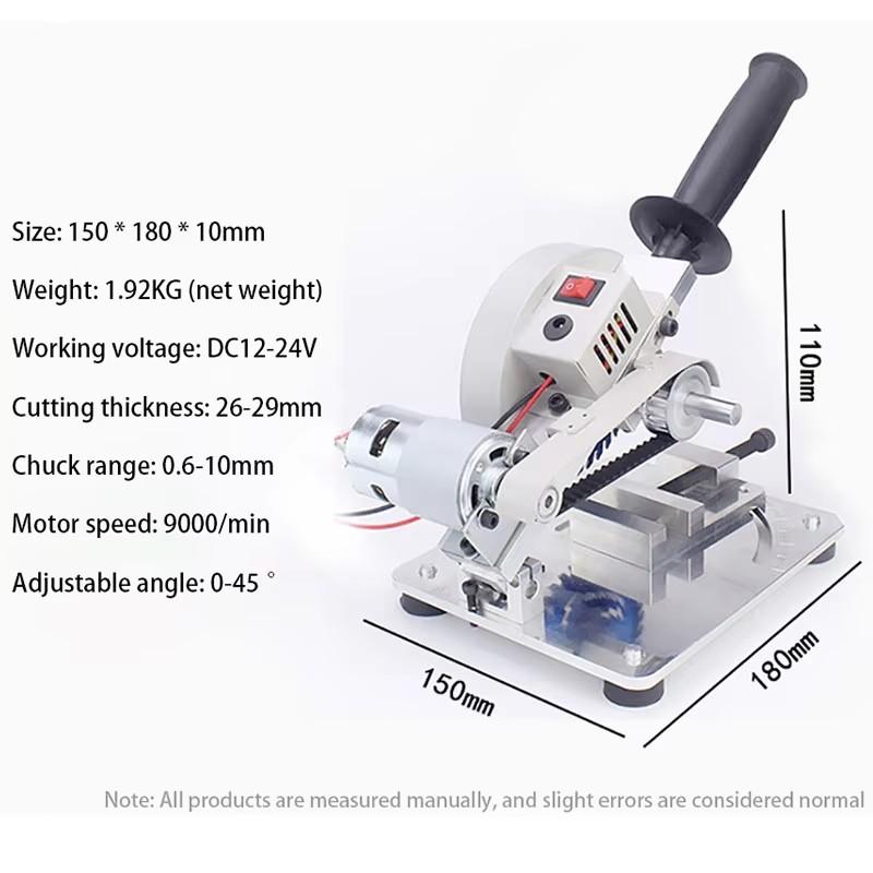Mini Cutting Machine High Power Mini Desktop 45 Degree Home Woodworking High Precision Acrylic Aluminum Alloy Cutting Machine