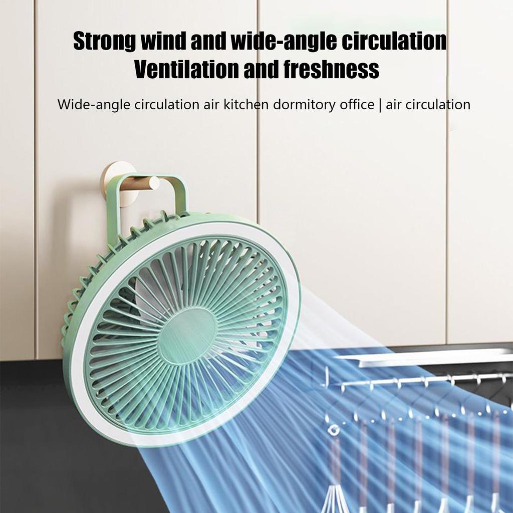 Desk Fans Small Quiet Portable Personal Fan Desktop Cooling Rechargeable Cool Gadgets With Night Light 3 Speeds Wall Mount For