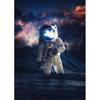 Modern Astronaut and Moon Landscape Canvas Painting Art Posters and Prints Wall Art Pictures for Living Room Home Decor Gift