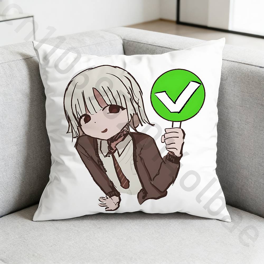SSaihate SStation Spielkissenbezug Quadratisch Doppelseitiger Druck Kurzer Plüsch Sofakissenbezug Schlafzimmer Nachttischkissen