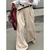 Fashion 2025 Fall and Winter Unique Design Women's Pants Khaki Loose Casual Loose Pants