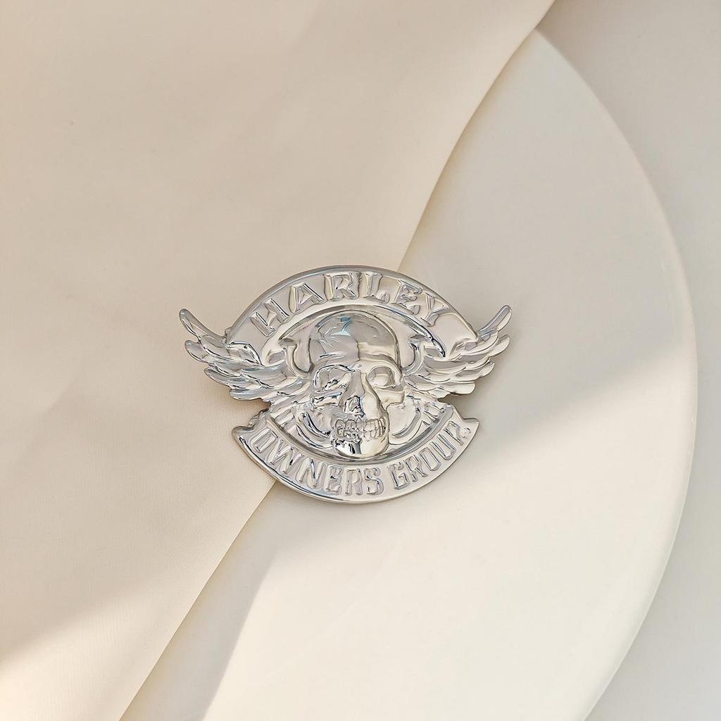 Kreatywna broszka Anioł Słonecznik i Plisowany Orzeł - Pin ze stali nierdzewnej