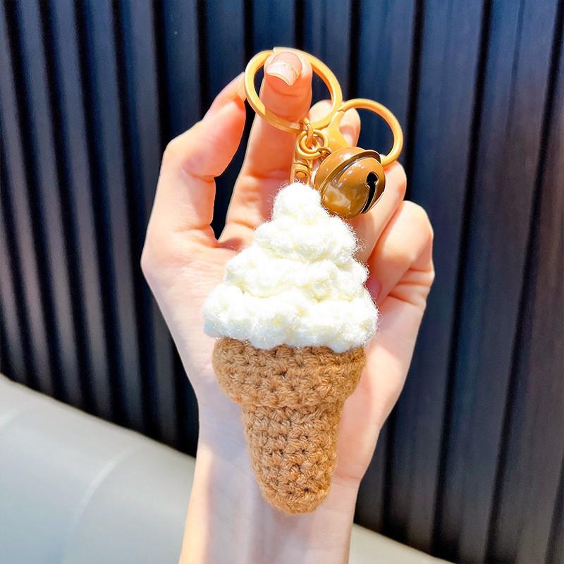 Hand-Woven Plush Persimmon Good Luck Keychain Pendant