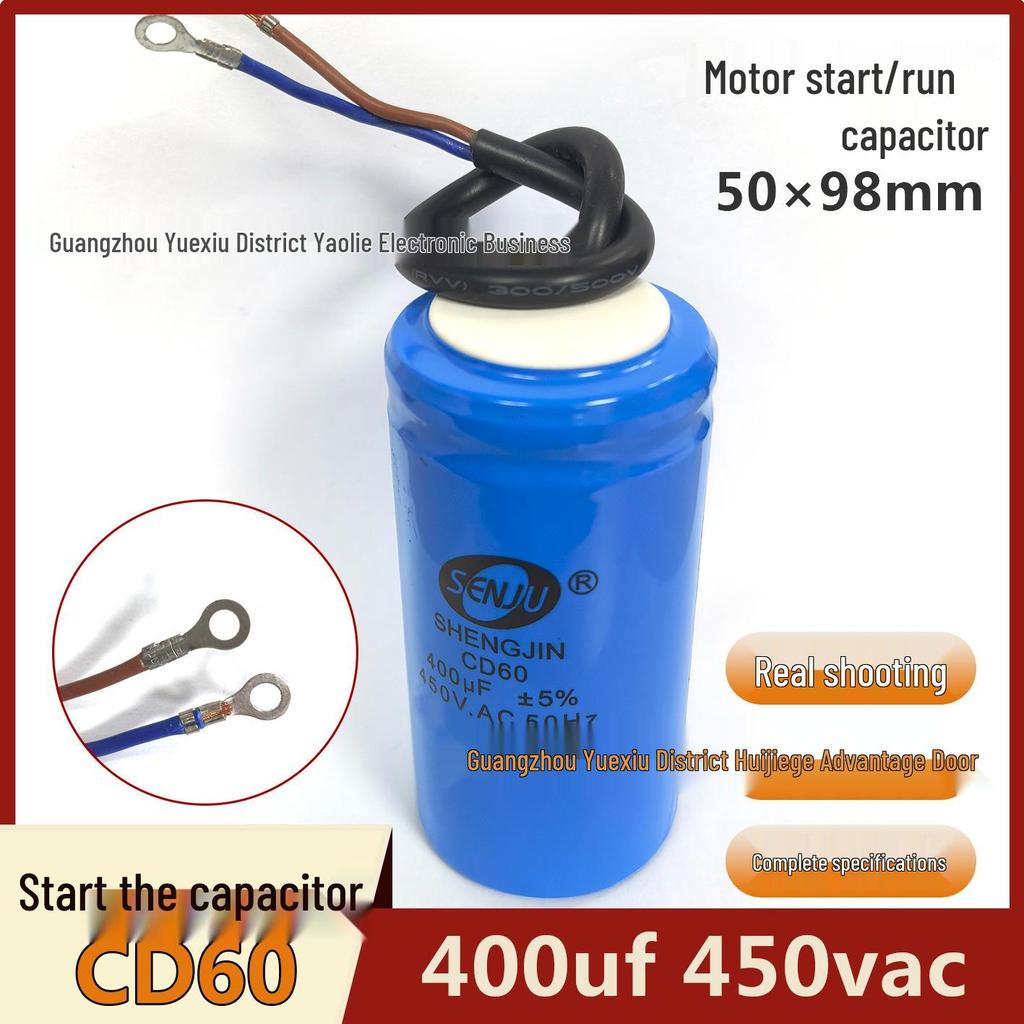 Brand New CD60 Starting Capacitor 400uF 450VAC for Water Pump & Ceiling Fan Motors