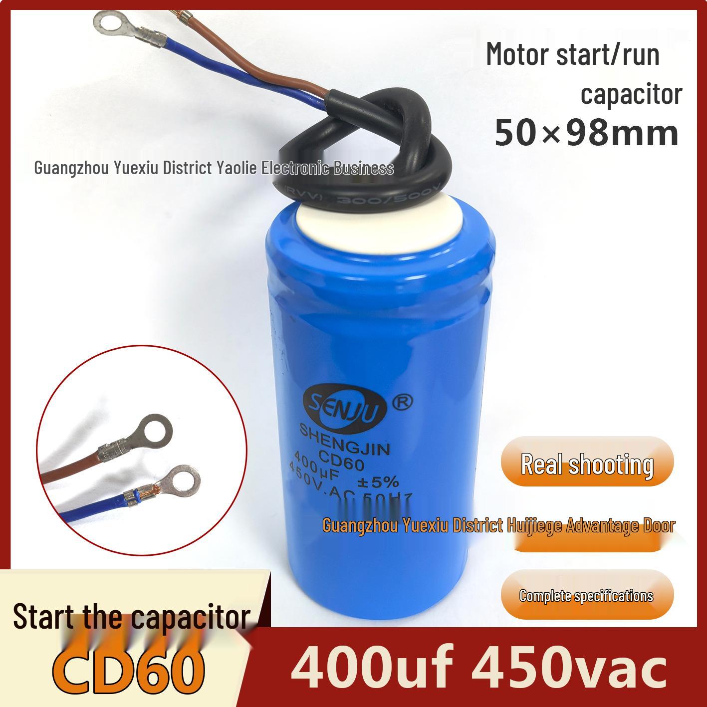 

Brand New CD60 Starting Capacitor 400uF 450VAC for Water Pump & Ceiling Fan Motors