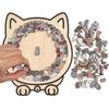 135pcs Cat-shaped Wooden Jigsaw Puzzle Unique Irregular Puzzle Pieces Game Birthday Xmas Gifts for Cat Lovers Home Decorations