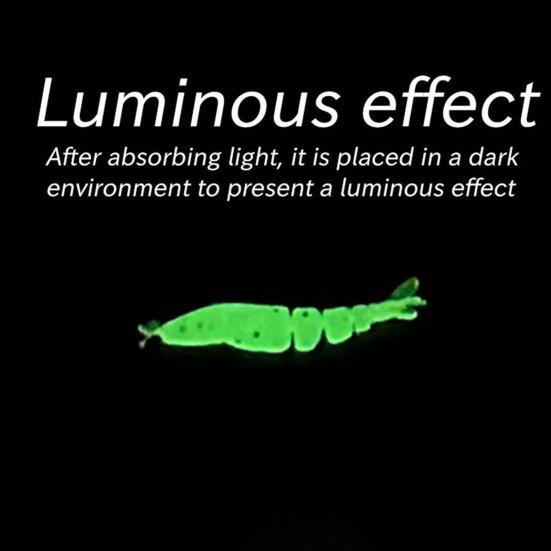 20Pcs Fishing Baits Soft Lures Realistic Looking Bright Color Natural Swimming Posture Luminous Shrimp Baits Artificial Lures Set