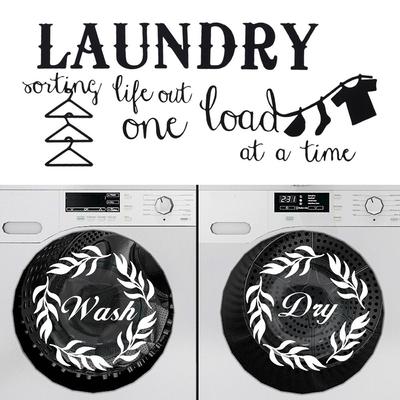 Machine Removable Home Decor Ornaments Laundry Room Decal Quotes Wall Sticker Washer Dryer Sign