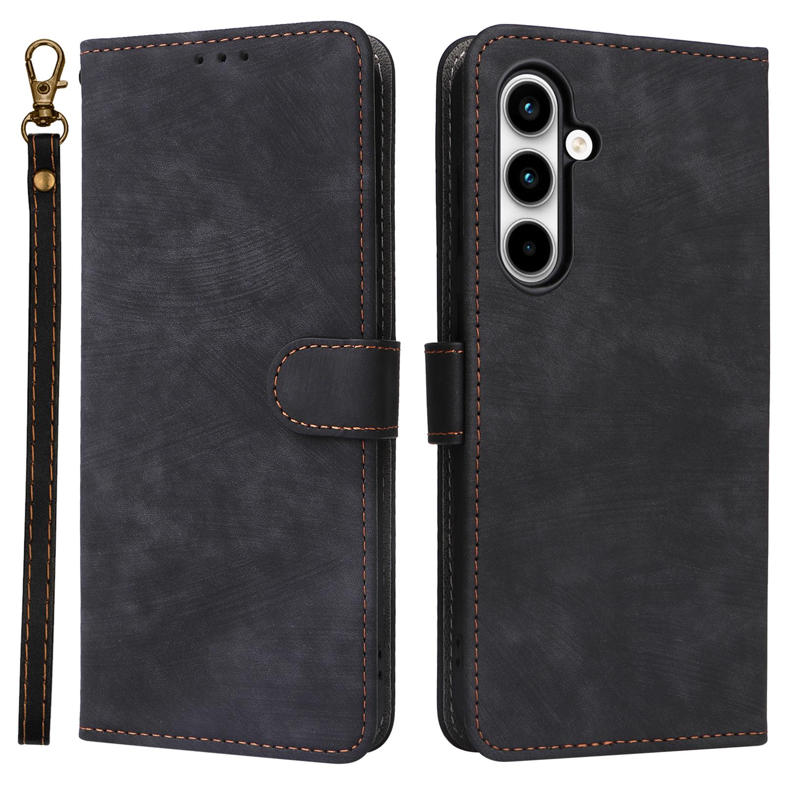 

Для Samsung Galaxy A35 5G кожаный чехол-кошелек с блокировкой RFID Black