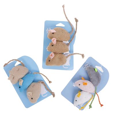 Cat Toy Imitation Plush Mouse 3 Pack Containing Cat Mint To Amuse Cat