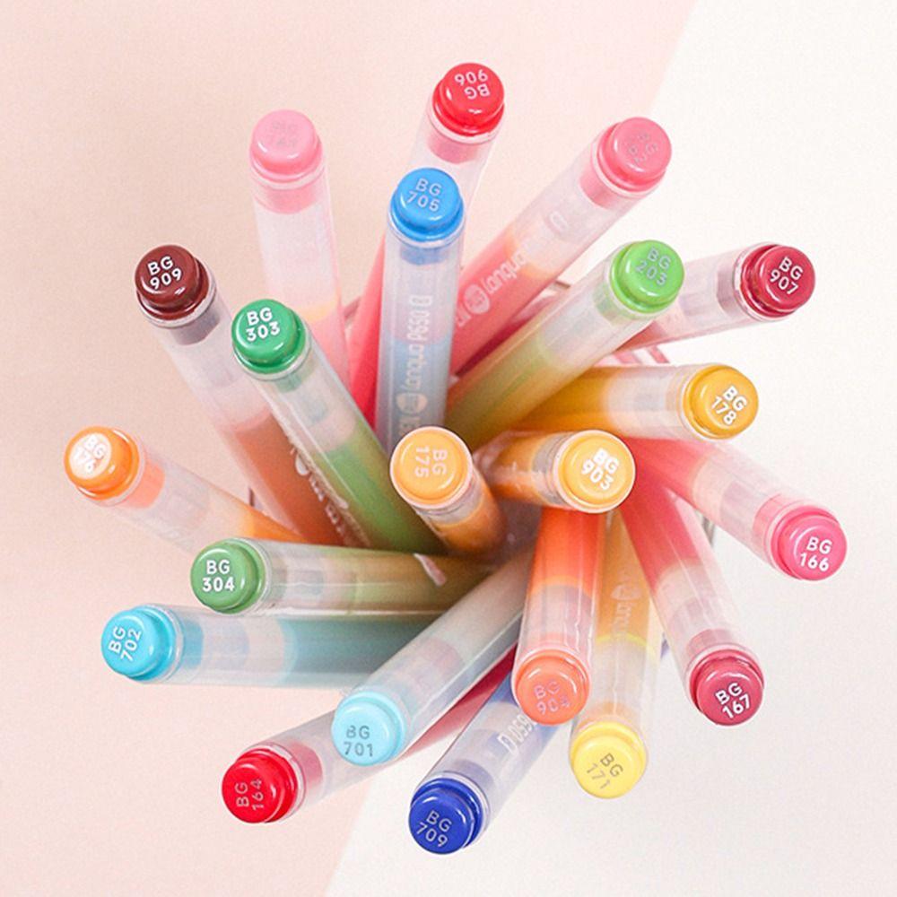 6Colors/Set 1.0mm Tip Marker Pen Art Drawing Journaling Colored Pen Acrylic Painting Brush