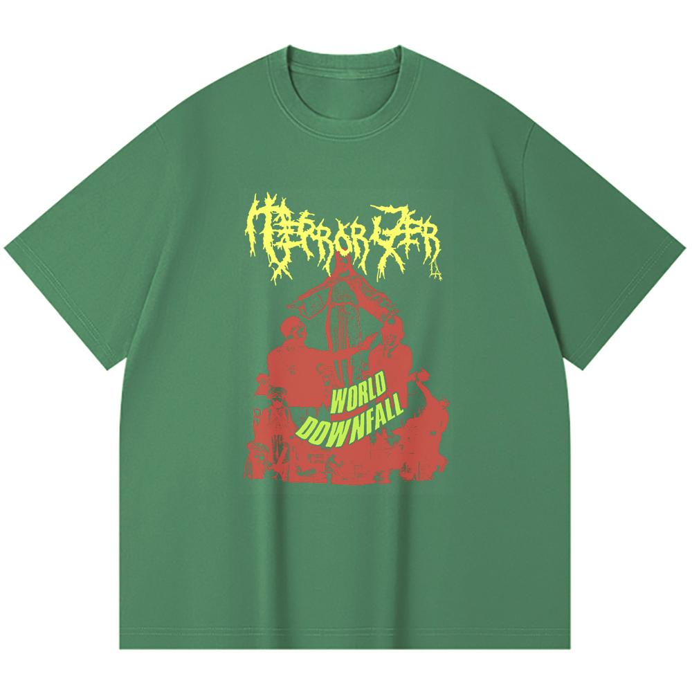 230 Gsm 100% Cotton Heavy Metal T-Shirt  Rock Band Popular Music Print Unisex Heavy Cotton T Shirt