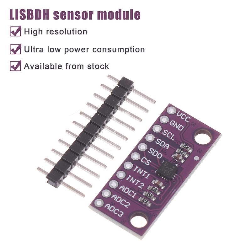 Wholesale 1/3/5Pcs LIS3DSH High-resolution Three-axis Accelerometer Triaxial Accelerometer Module ForArduino