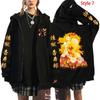 New Anime Printed Zipper Hoodie Men's and Women's Autumn/Winter Fashion Long Sleeve Hoodie Casual Zipper Sweatshirt