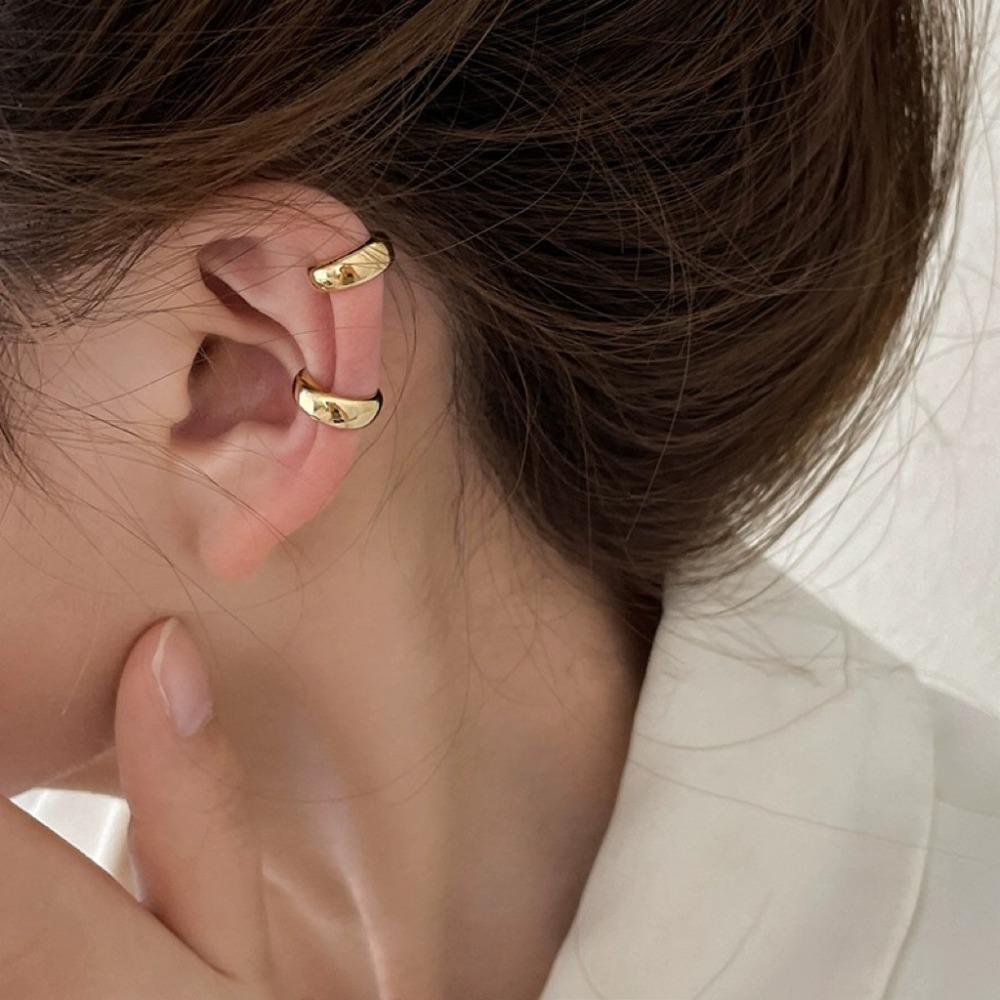 Gold Silver Ear Cuff Without Piercing Ear Clips Earrings for Women Trendy Earring Fake Cartilage Earrings Clip Jewelry Gifts