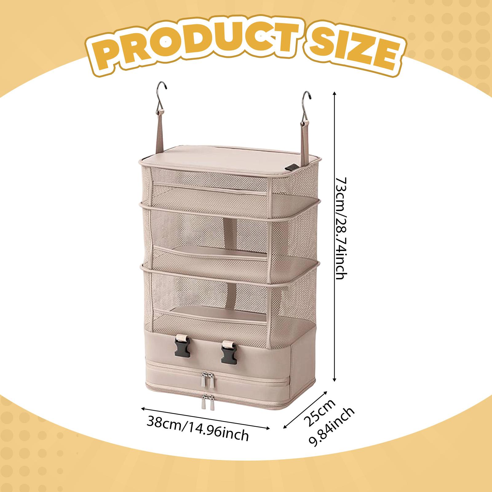 Hanging Travel Shelves Bag Travel Pouch for Household Hotel Bedroom Portable Hanging Travel Shelves Bag Packing Cube хаки 6870₽