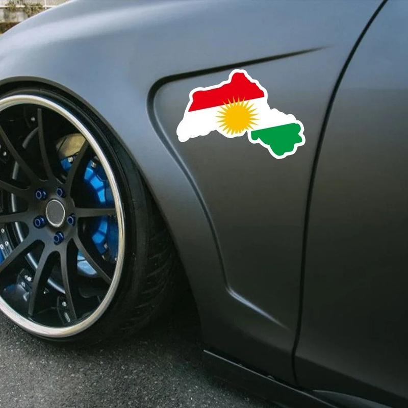Kurdistan Kurdere Kort Kreative Klistermærker Bilrude Side Motorcykel Flag Kort Vinyl Dekaler Bilkarosseri Dekoration Klistermærker Tilbehør