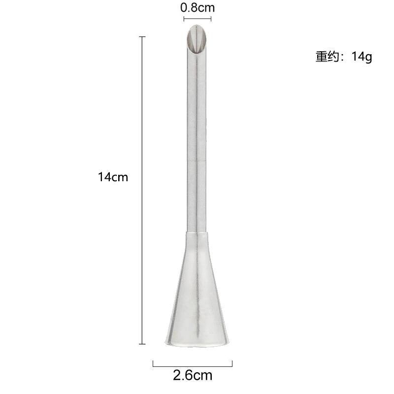 304 Stainless Steel, Piping Nozzle, Pointed Puff Nozzle, Large, Medium, and Small Sizes, Piping, Cream Cake Piping Nozzle, Baking Tool