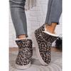 2025 Padded Flat Soft Sole Leopard Winter Padded Extra Thick Leopard Flat Snow Boots Female