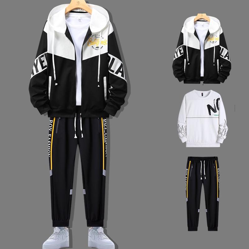 2025 Νέο Στυλ Αθλητική Εμφάνιση Ανδρικό Σετ Ρούχων Και Πρώιμο Φρέσκο Νεανικό Casual Αθλητικό Σετ Τριών Τεμαχίων