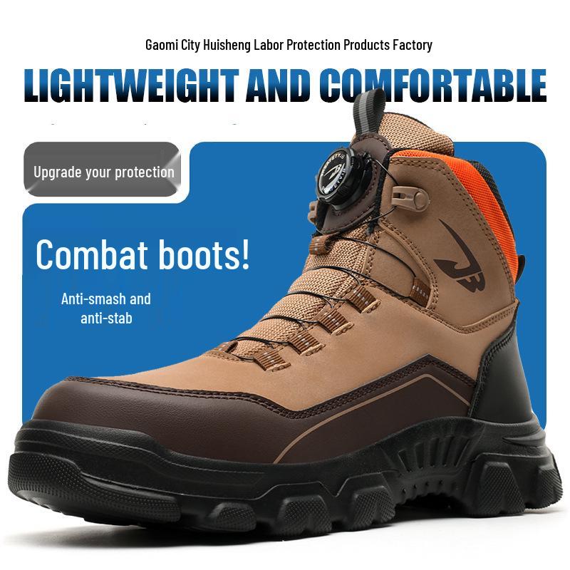 

Shein High-Top Wear-Resistant Safety Boots - Anti-Smash, Anti-Puncture, Lightweight, Comfortable Protective Footwear HS269-Khaki;46