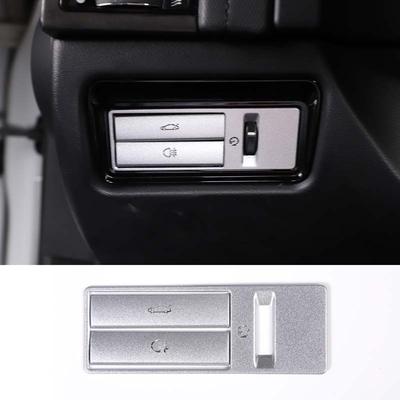For Jaguar XF XJ F-TYPE 2009-2015 Car Indoor Tailgate Switch Button Sticker Stainless Steel Silver Auto Accessories 3 Pcs