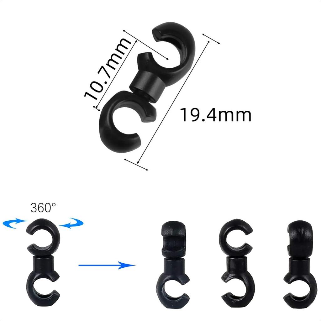 10pcs/set Bike Cross Line Clips Mountain Road Bicycle Brake Gear Cable S Style Clips Cycling Replacement Parts