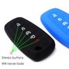 Key Fob Silicone TPU Cover Protective Case Fits for Ford F150 Edge Mustang Fusion Ecosport Explorer Expedition 5 Button