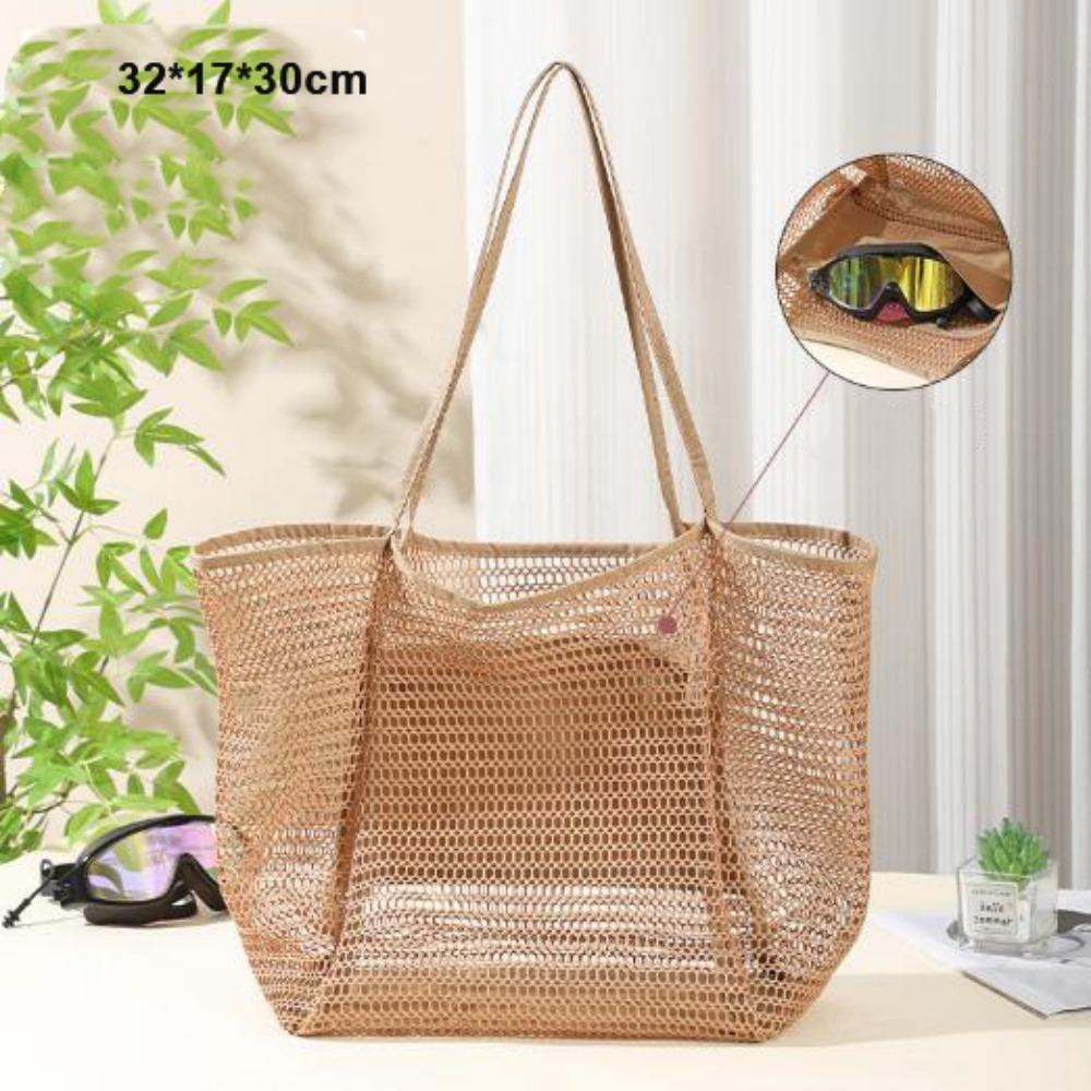 High Quality Large Capacity Mesh Bag Multistyles Protable Swimming Beach Bag Reusable Storage Bags
