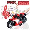 1/12 Scale Rapidly Racing 25DS Motorcycle Toy,Pull Back Vehicles,Alloy Toy Motorcycle with Sound and Light,Motorcycle Replica for Kids 3-9