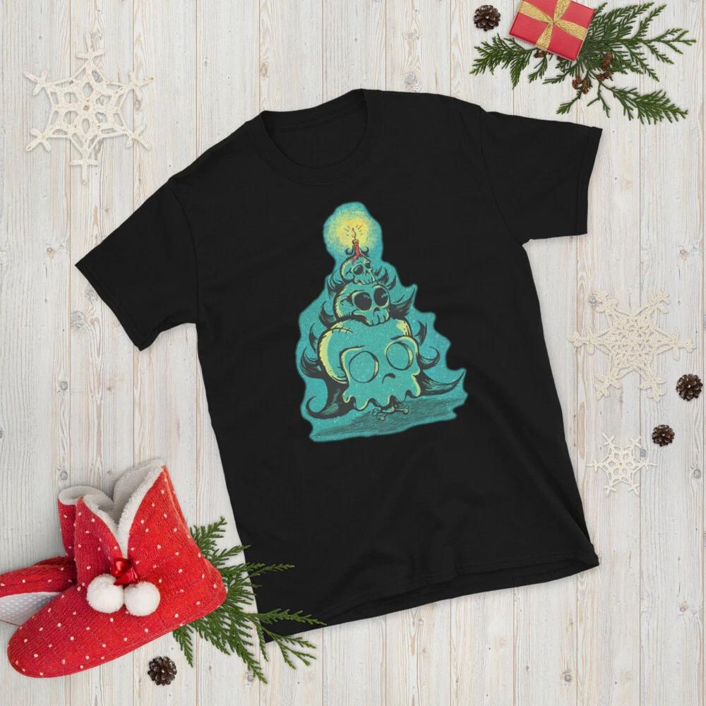 Agorables Skull Christmas Tree Gothic Holiday Party Goth Spirit Unisex T-Shirt L