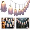 Haunted House Decor Halloween Ghost White Ghost Hanging Light Ghosts Horror Props for Halloween Party White Flying Ghosts