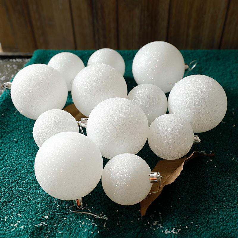 Transparent Blue Lemon Painted Christmas Ornaments - Set of Frosted Balls (6/8CM) for Mall Decoration