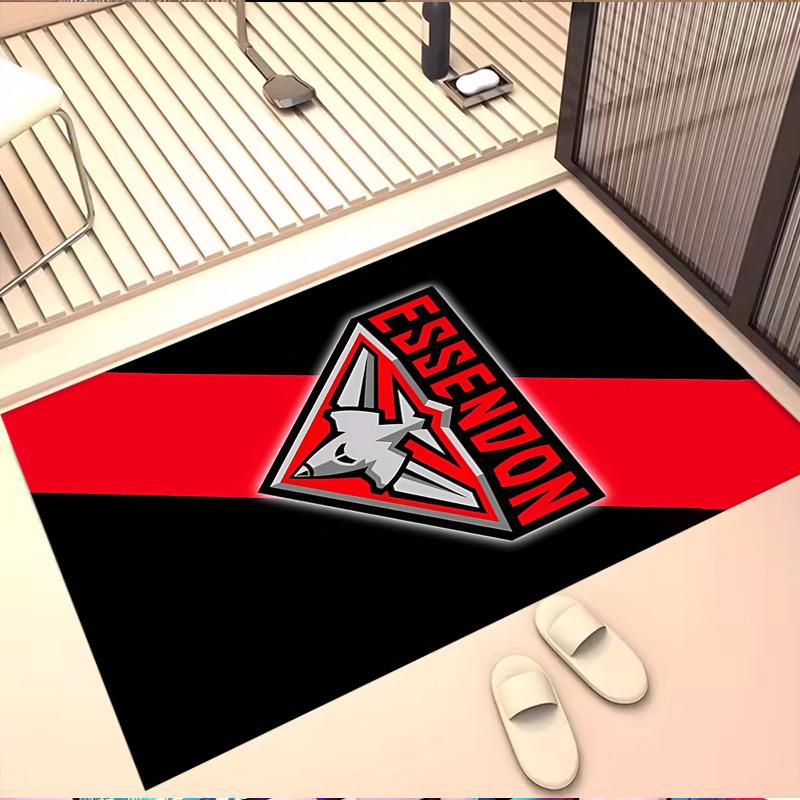 Essendon Football Print Rug, Washable Floor Carpet, For Entryway Dorm Laundry Room Office Study, Home Decor Birthday Christmas Gift