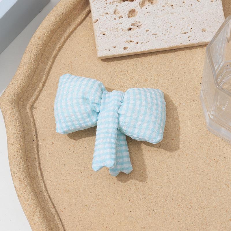 Cute Gingham Bow Children's Accessories: Fabric Socks, Hair Accessories, and Clothing Decorations