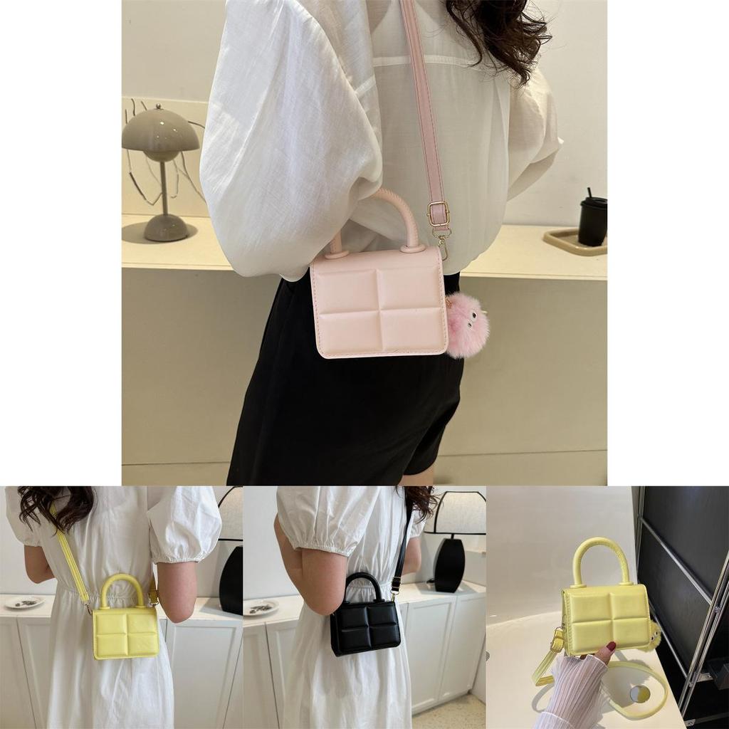 Fashionable Casual Commute Crossbody Bag Stylish Minimalist Handbag For Women In Black White Pink Yellow Purple