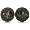 Old F*ckers Club Coin Retro Funny Lifetime Member Still Kicking Challenge Coin Rebellious Collectible Keepsake Coin Gag Gift for Retirement Birthday